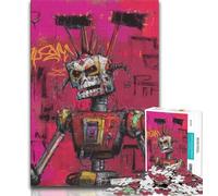 Puzzle da 1000 pezzi per adulti Robot nello stile di Basquiat 1000 pezzi per adulti, sfida di intelligenza cerebrale, giocattoli avvincenti per la decorazione della casa (dimensioni 38x26cm)