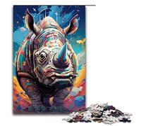 Puzzle da 1000 pezzi per adulti Robot Rhinoceros di Splatters Un sacco di idee regalo per giocattoli educativi intellettuali decompressivi colorati e spessi 1000 pezzi
