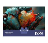 Puzzle Da 1000 Pezzi Per Adulti Robotic Hand Holding Heart Puzzle Per Adulti Giochi Rilassanti Difficili Difficili Regali Unici Per Compleanno E Natale 52x38cm/1000pcs