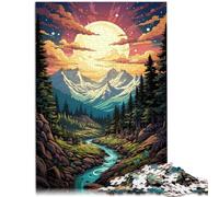 Puzzle da 1000 pezzi per adulti Rocky Mountains divertenti giochi sfida per l'intelligenza cerebrale giocattolo avvincente per adolescenti dai 14 anni in su, 26 x 38 cm
