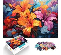 Puzzle da 1000 pezzi per adulti rododendri antistress con poster coordinato e foglio quiz per ragazzi dai 14 anni in su, 26 x 38 cm
