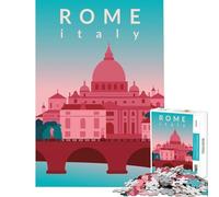 Puzzle da 1000 pezzi per adulti Roma gioco rilassante sfida per l'intelligenza giocattolo avvincente regalo di compleanno per divertimento in famiglia (dimensioni 38x52cm)