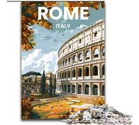 Puzzle da 1000 pezzi per adulti Roma, impegnativo da completare ma divertente e umoristico, unico arredamento per la casa e regali (50x75cm) 1000 pezzi