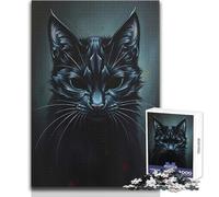 Puzzle da 1000 pezzi per adulti, rompicapo a tema gatto gotico, giochi per famiglie, ma anche un giocattolo educativo divertente e umoristico, dimensioni 50x75cm