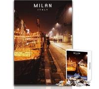 Puzzle da 1000 pezzi per adulti, rompicapo di Milano, giochi per famiglie, giocattoli antistress, migliora la memoria, dimensioni 38x52cm