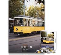 Puzzle da 1000 pezzi per adulti, rompicapo di Milano, giochi per famiglie, giocattoli antistress, migliora la memoria, dimensioni 38x26cm