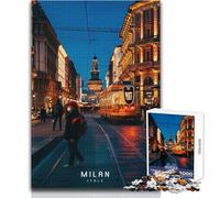 Puzzle da 1000 pezzi per adulti, rompicapo di Milano, giochi per famiglie, giocattoli antistress, migliora la memoria, dimensioni 50x75cm
