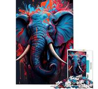 Puzzle da 1000 pezzi per adulti rompicapo "L'elegante elefante" decorazione da parete regalo per amici e familiari (dimensioni 38x26cm)