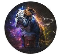Puzzle da 1000 pezzi per adulti, rompicapo rotondo a tema fantasy Bulldog, gioco rompicapo per adolescenti, regalo perfetto per le feste (dimensioni 67,5x67,5 cm)