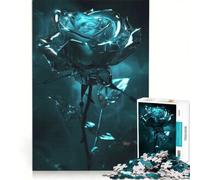 Puzzle da 1000 pezzi per adulti, rosa di vetro, antistress, difficile, ideale come elemento della lista dei desideri con Babbo Natale 50x75cm