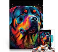 Puzzle da 1000 pezzi per adulti Rottweiler Cane colorato Giocattoli educativi per l'apprendimento Giochi per famiglie grande regalo 50x70cm