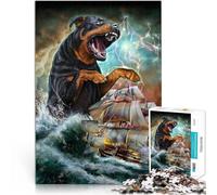 Puzzle da 1000 pezzi per adulti Rottweiler mostruoso Kraken Per il divertimento in famiglia Decorazioni e regali unici per la casa 38x26cm