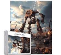 Puzzle da 1000 pezzi per adulti Rovine di Battlefield Ruins, puzzle artistico con rovine steampunk, puzzle impegnativo per attività familiari, colorato, fai da te, per decorazione domestica, regali