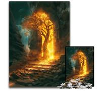 Puzzle da 1000 pezzi per adulti Rovine Zen L'ultimo albero Puzzle di carta Sfida del cervello Regalo perfetto per adolescenti e decorazioni per la casa 1000 pezzi (38x26 cm)