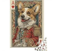 Puzzle Da 1000 Pezzi Per Adulti Royal Corgi Playing Card Puzzle Antistress Giocattoli Difficili Regali Unici Per Compleanno E Natale 38x26cm/1000pcs