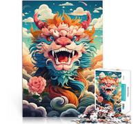 Puzzle da 1000 pezzi per adulti Ruggito verso il cielo Giocattoli educativi per l'apprendimento Giochi per famiglie Buon regalo 52x38cm