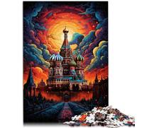 Puzzle da 1000 pezzi per adulti Russia, quadrato rosso, puzzle educativo di famiglia, un'opera d'arte per adolescenti dai 14 anni in su, 26 x 38 cm