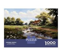 Puzzle Da 1000 Pezzi Per Adulti Rustic Cottage by The Stream Puzzle Per Adulti Gioco Rompicapo Analisi E Logica Per È Ideale Come Regalo 70x50cm/1000pcs