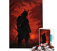 Puzzle da 1000 pezzi per adulti sagoma di un samurai nella foresta rossa Divertente attività da fare in casa gioco pratico per tutta la famiglia adatto a partire dai 14 anni Dimensioni 38x52cm