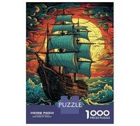 Puzzle Da 1000 Pezzi Per Adulti Sailing Into Sunset Puzzle Per Adulti Giochi Rilassanti Per Divertimento in Famiglia Riduzione Dello Stress Regali 52x38cm/1000pcs