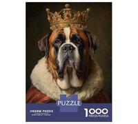 Puzzle Da 1000 Pezzi Per Adulti Saint Bernard The King Puzzle Gioco Rompicapo Regalo Per Donne Difficile E Stimolante 52x38cm/1000pcs
