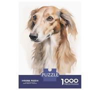 Puzzle Da 1000 Pezzi Per Adulti Saluki Dog Portrait Puzzle Per Adulti Gioco Rompicapo Difficile Compleanno E Natale 52x38cm/1000pcs