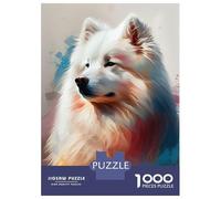 Puzzle Da 1000 Pezzi Per Adulti Samoyed Painting Dog Puzzle Giochi Divertenti Un'opera D'arte Offerta Come Regalo Per Tutta La Famiglia 52x38cm/1000pcs