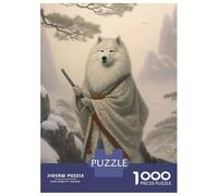 Puzzle Da 1000 Pezzi Per Adulti Samoyed The Samurai Puzzle Gioco Rompicapo Gara Di Velocità Delle Mani Attività Divertenti A Casa 38x26cm/1000pcs