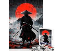 Puzzle da 1000 pezzi per adulti Samurai Blood Moon Decorazione per la casa Giocattoli Opera d'arte Regalo per gioco educativo Divertimento per attività domestiche Dimensioni 50x75cm