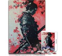Puzzle da 1000 pezzi per adulti Samurai con fiori di ciliegio Gioco di apprendimento strategico per il pensiero Regalo significativo ideale per qualsiasi evento Dimensioni 38x26cm