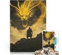 Puzzle da 1000 pezzi per adulti Samurai contro Drago per il giocattolo di sfida del gioco educativo con poster abbinato e foglio di quiz 70x100cm