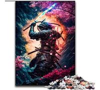 Puzzle da 1000 pezzi per adulti Samurai in legno, perfetto regalo di Natale e Capodanno, regalo di Natale 50x75cm per feste, compleanni e serate di giochi in famiglia