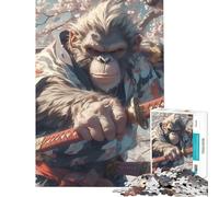Puzzle da 1000 pezzi per adulti Samurai Orango Risolvi Divertenti attività a casa per tutta la famiglia Gioco impossibile per ragazzi dai 14 anni in su 38x52cm