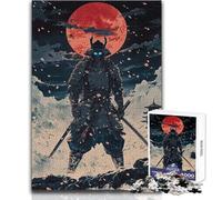 Puzzle da 1000 pezzi per adulti Samurai Under Blood Moon Attività per famiglie Gioco rompicapo Ottimi regali e giocattoli (dimensioni 38x26cm)