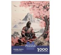 Puzzle Da 1000 Pezzi Per Adulti Samurai with Rifle in Cherry Blossom Forest Puzzle Per Adulti Gioco Pratico Decorazione Da Parete Regali Per Amici E Familiari 38x26cm/1000pcs