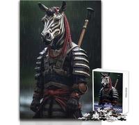 Puzzle da 1000 pezzi per adulti Samurai Zebra Rilassante e calmante Hobby da interno Perfetto e preciso Giocattolo per il tempo libero Dimensioni 50x75cm