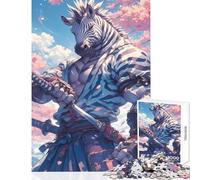 Puzzle da 1000 pezzi per adulti Samurai Zebra Sakura Decorazione per la casa Giocattoli Regalo per compleanni Giochi educativi Difficili e stimolanti Dimensioni 38x52cm