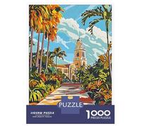 Puzzle Da 1000 Pezzi Per Adulti San Diego Palm Tree Landscape Puzzle Per Adulti Gioco Rompicapo Analisi E Logica Ottimo Regalo Per I Giocatori 38x26cm/1000pcs