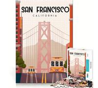 Puzzle da 1000 pezzi per adulti,San Francisco,design preciso,gioco di logica,divertimento e relax,ideale come regalo per le festività (50x75cm)