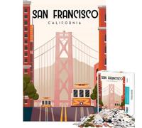 Puzzle da 1000 pezzi per adulti San Francisco gioco educativo giocattolo didattico ottimo regalo e giocattolo adatto alle coppie (dimensioni 75x50cm)