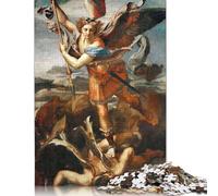Puzzle da 1000 pezzi per adulti "San Michele sconfigge Satana" - Puzzle per attività in famiglia, giochi educativi, difficili e stimolanti (38x26 cm)