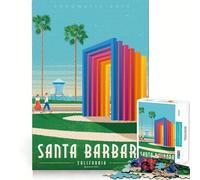 Puzzle da 1000 pezzi per adulti,Santa Barbara,California Gioco di precisione,divertente,intelligente,stimolante,tranquillo,ideale per compleanni e hobby Regalo (50x75cm)