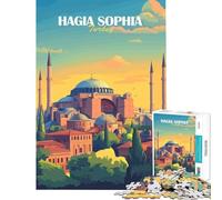 Puzzle da 1000 pezzi per adulti Santa Sofia Istanbul Gioco avvincente per coltivare la pazienza sfida pratica regalo di compleanno (dimensioni 38x26cm)