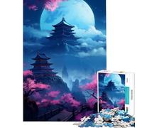 Puzzle da 1000 pezzi per adulti Santuario al chiaro di luna in Giappone gioco stimolante e rilassante donne ottimo regalo e giocattolo (dimensioni 38x52cm)
