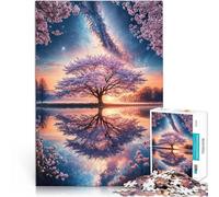 Puzzle da 1000 pezzi per adulti Santuario dei Sakura stellati Riduzione dello stress interessante Decorazioni e regali unici per la casa 26x38cm