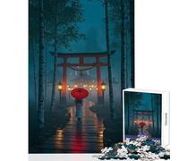 Puzzle da 1000 pezzi per adulti Santuario giapponese nella foresta nebbiosa Decorazione per la casa Giocattoli Regali di Babbo Natale segreto Gioco per famiglie Aiuta il cervello a esercitare 38x52cm