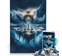Puzzle da 1000 pezzi per adulti, Scacchiera del Tempo, Gioco pratico, Antistress, Ideale come Regalo per Tutta la Famiglia 38x52cm