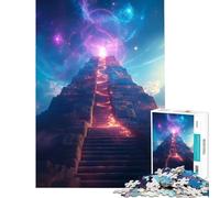 Puzzle da 1000 pezzi per adulti Scala Mistica verso le Stelle gioco educativo giocattolo educativo ottimo vacanze a casa o per passare il tempo (dimensioni 38x52cm)