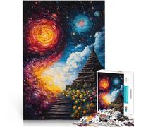 Puzzle da 1000 pezzi per adulti Scala verso il cosmo Difficile da completare ma divertente e umoristico Gioco educativo per compleanno e Natale 52x38cm