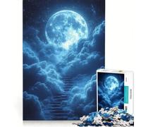 Puzzle da 1000 pezzi per adulti Scala verso la Luna gioco interattivo antistress compleanno e Natale 38x26cm